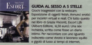 Escort life. Sex inchiesta di Grazia Visconti Escort life. Sex inchiesta di Grazia Visconti
